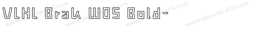 VLNL Brak W05 Bold字体转换